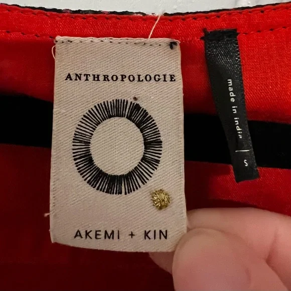 Anthropologie Akemi & Kin Sierra Shift Dress Size Small Bohemian Paisley Peasant - Picture 7 of 16